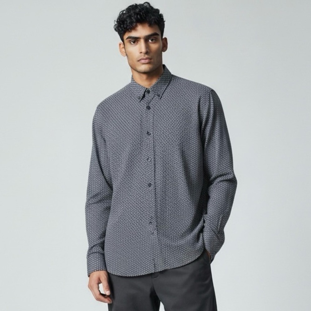 Ted Baker London Printed Long Sleeve Button Down Shirt